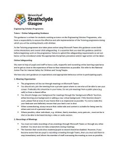 Tutors Online Safeguarding Guidance.