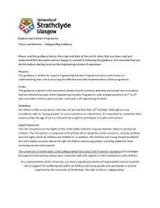 Tutors and Mentors Safeguarding Guidance.